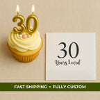 30 Years Loved | Personalized 30th Birthday Napkins