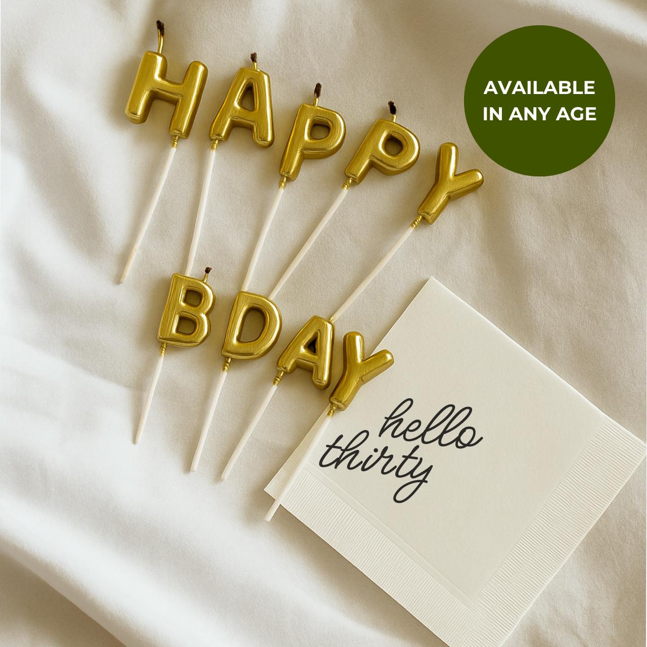 Hello Thirty | 30th Birthday Napkins