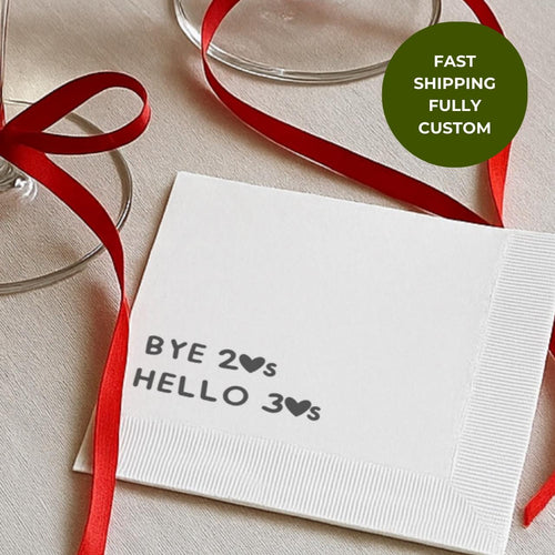 Bye 20's Hello 30's | Personalized 30th Birthday Napkins