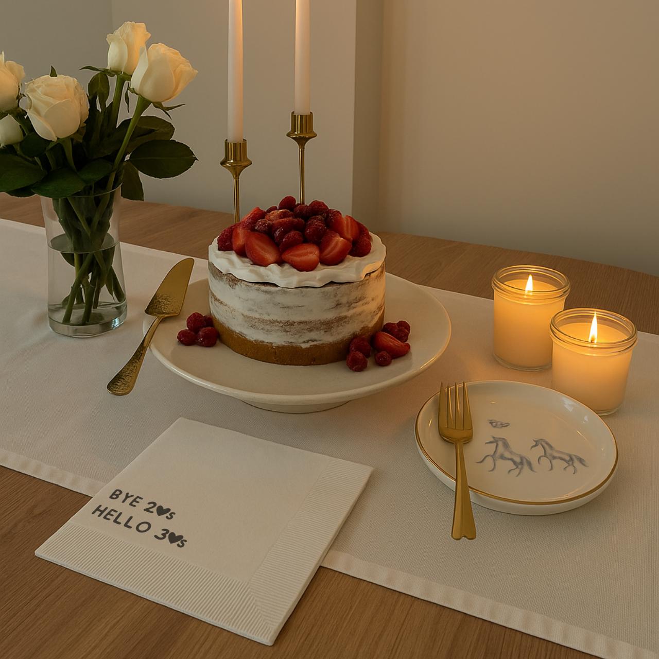 Bye 20's Hello 30's | Personalized 30th Birthday Napkins