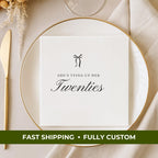 She's Tying Up Her Twenties | Personalized 30th Birthday Napkins