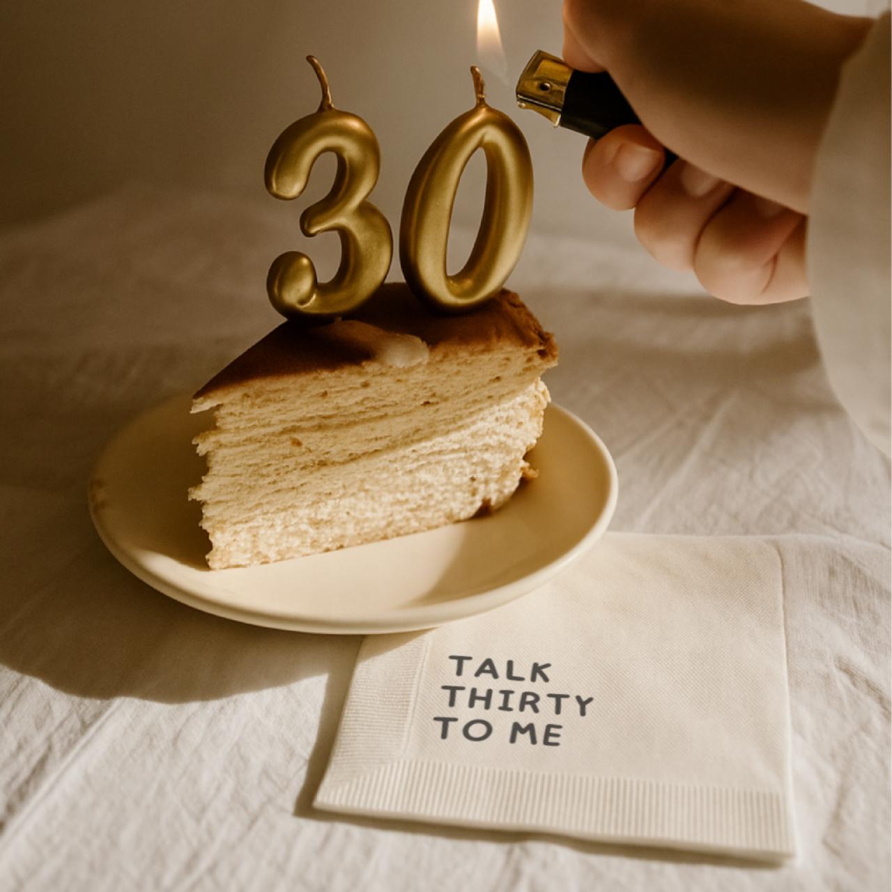 Talk Thirty to Me | Personalized 30th Birthday Napkins