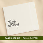 Thirty and Thriving | Personalized 30th Birthday Napkins