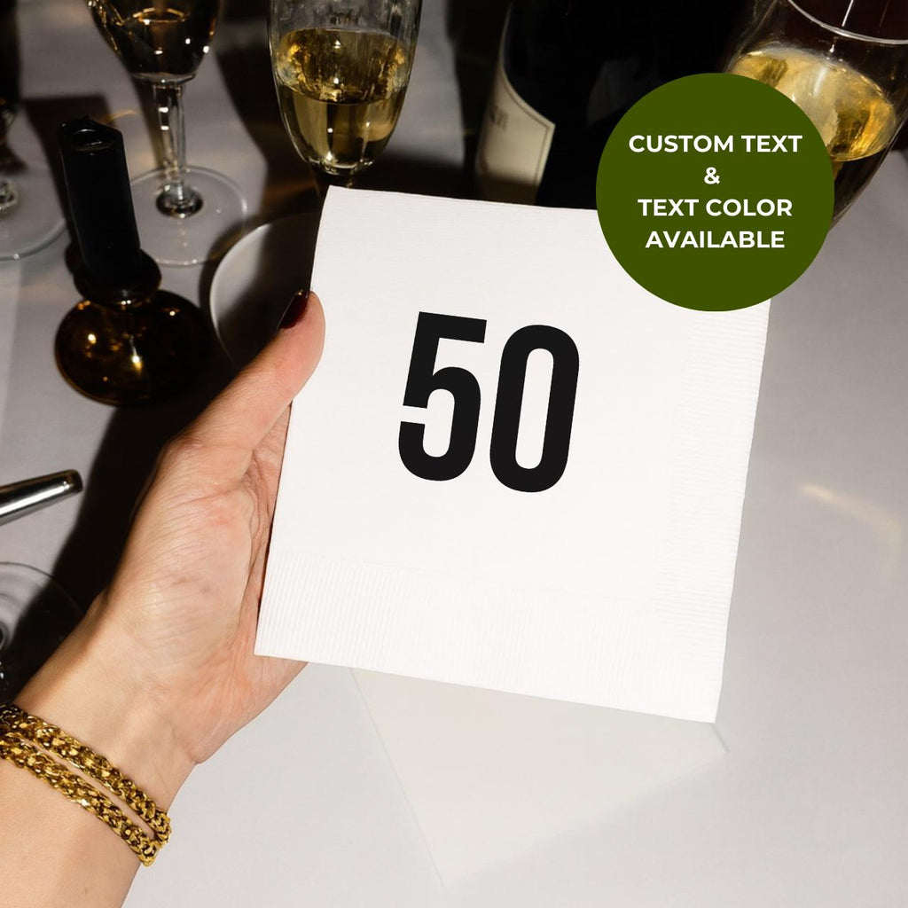 Personalized 50th Birthday Napkins