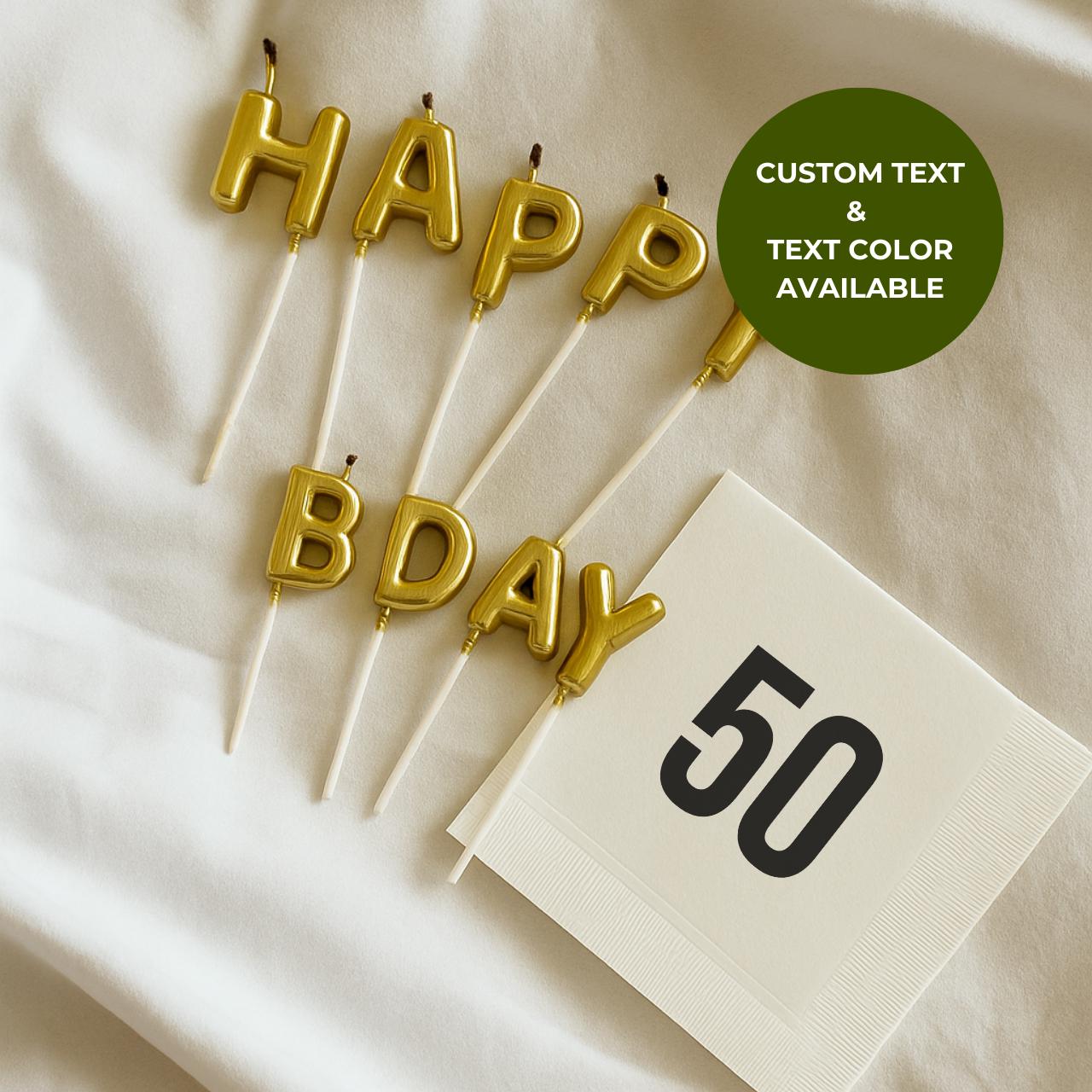 Personalized 50th Birthday Napkins
