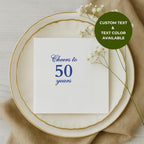 Cheers to 50 Years | Custom 50th Birthday Napkins