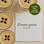 Drama Queen Since 1976 | Personalized 50th Birthday Napkins