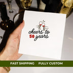Cheers to 50 Years | Personalized 50th Birthday Napkins