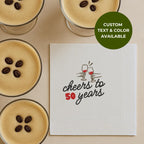 Cheers to 50 Years | Personalized 50th Birthday Napkins