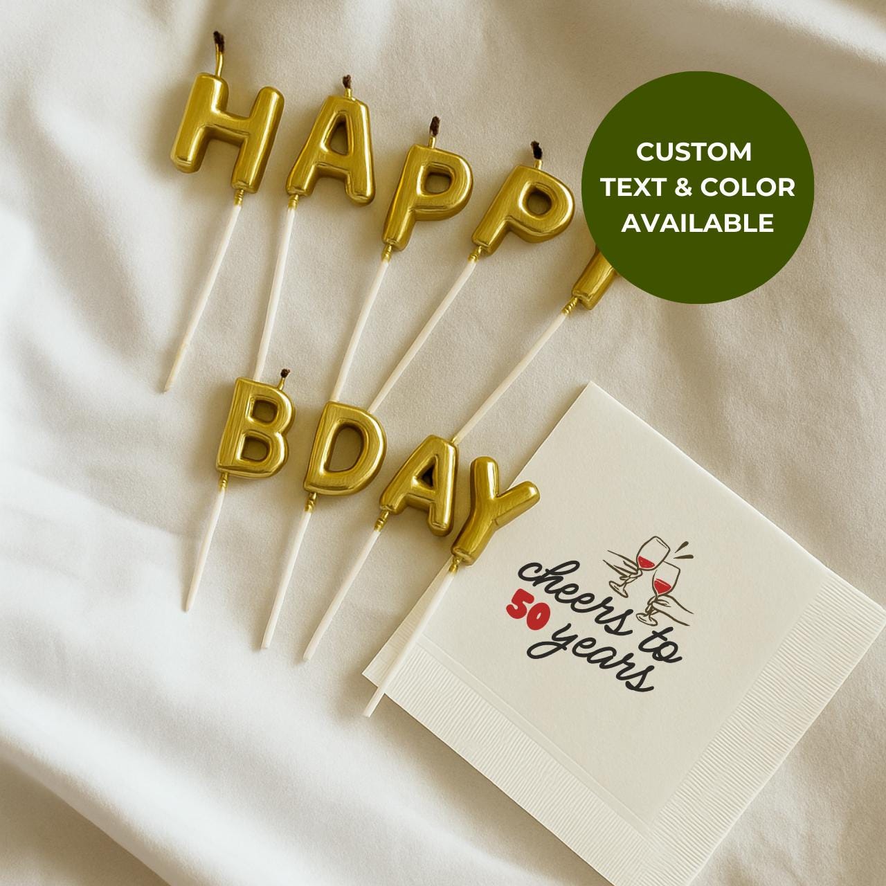 Cheers to 50 Years | Personalized 50th Birthday Napkins