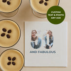 50 and Fabulous With Photo | 50th Birthday Napkins