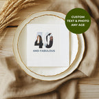 50 and Fabulous With Photo | 50th Birthday Napkins