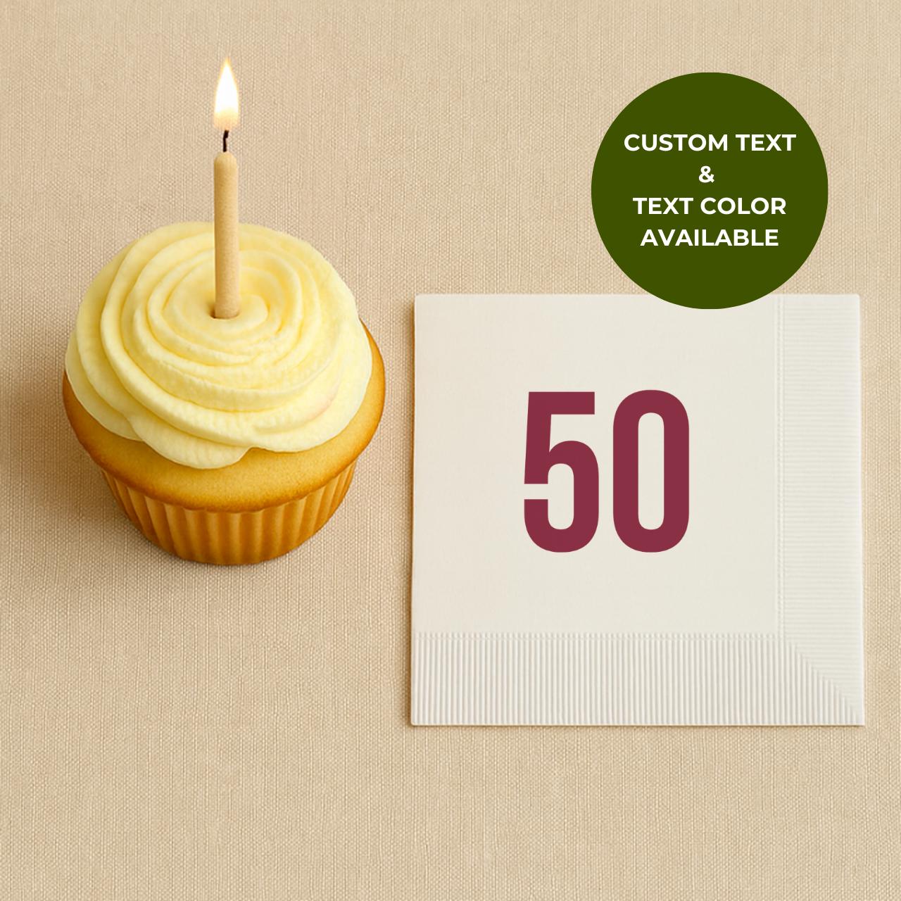 Personalized 50th Birthday Napkins