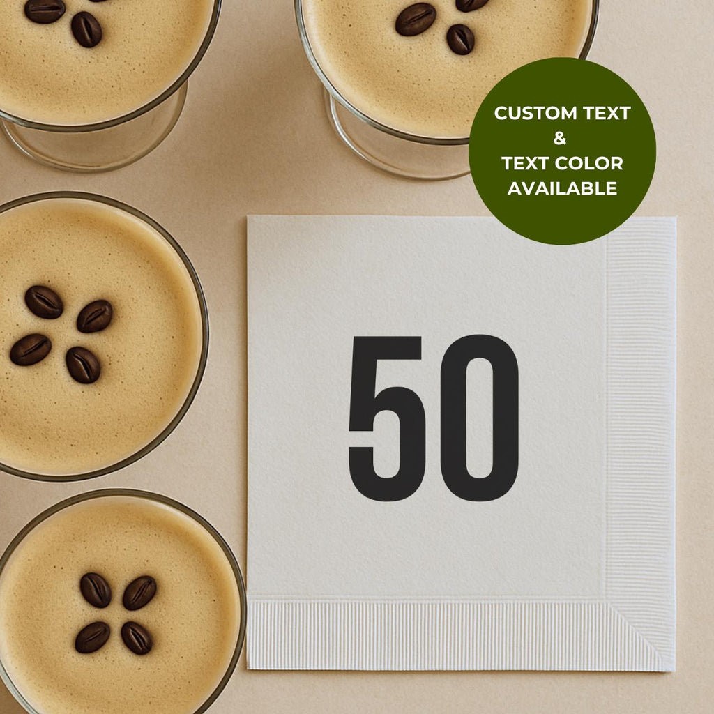 Personalized 50th Birthday Napkins
