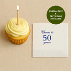 Cheers to 50 Years | Custom 50th Birthday Napkins