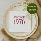 Vintage 1976 | Personalized 50th Birthday Napkins