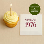 Vintage 1976 | Personalized 50th Birthday Napkins