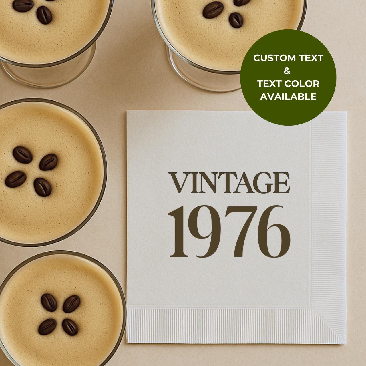 Vintage 1976 | Personalized 50th Birthday Napkins