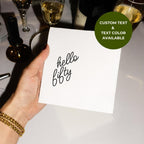 Hello Fifty | Personalized 50th Birthday Napkins
