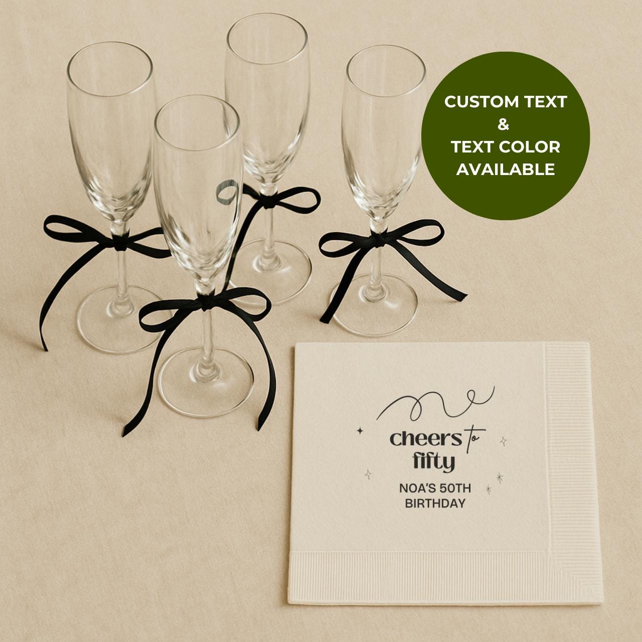 Cheers to Fifty | Personalized 50th Birthday Napkins