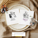 Cat in a Glass Drinks on Me | Custom Cat Wedding Napkins