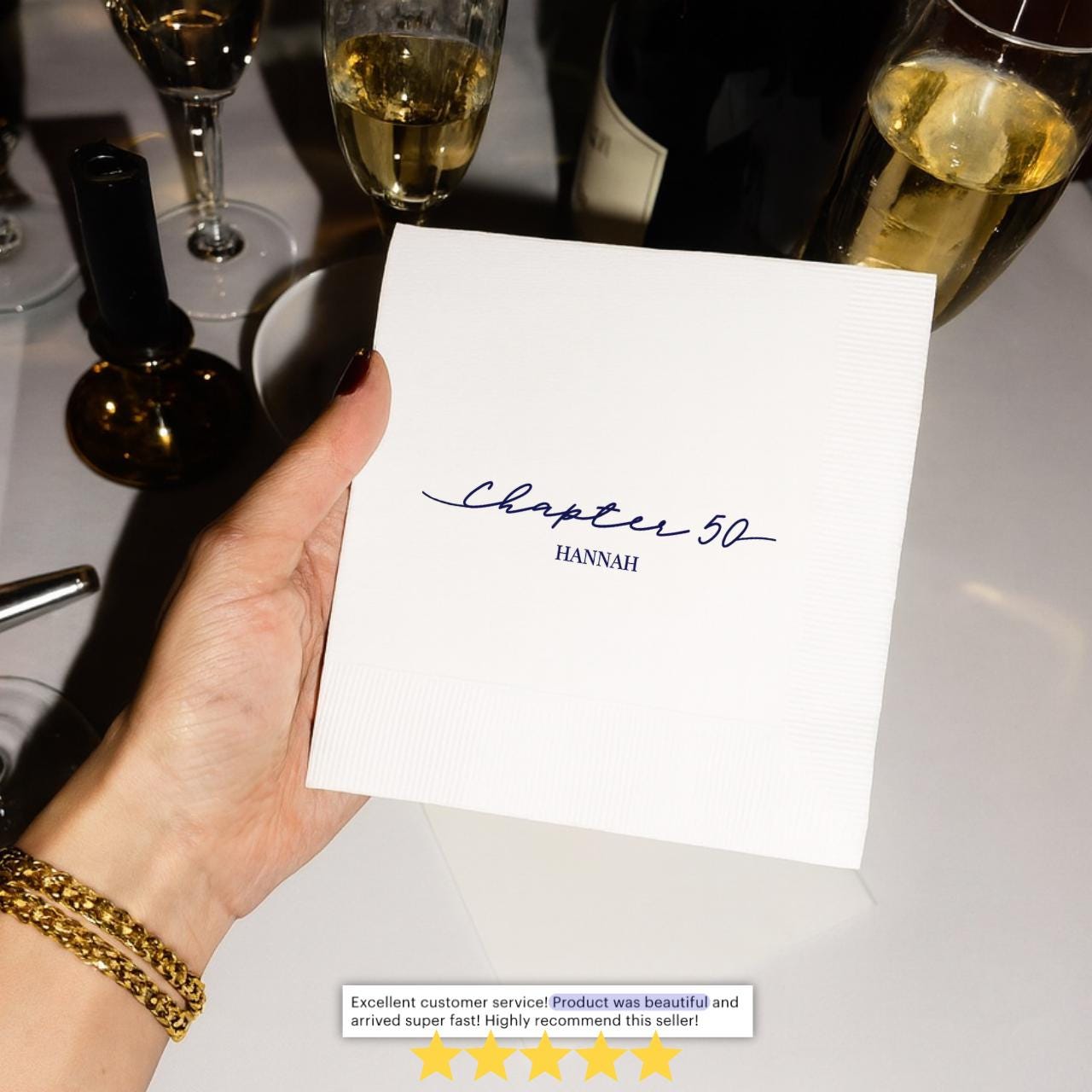 Chapter 50 | Personalized 50th Birthday Napkins