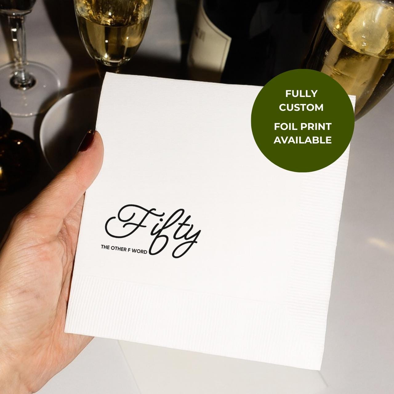 Fifty, the Other F Word | 50th Birthday Napkins