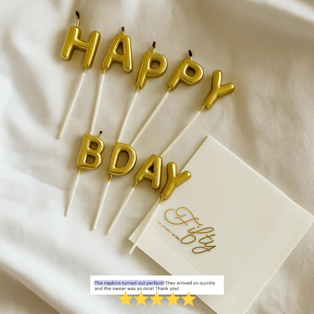 Fifty, the Other F Word | 50th Birthday Napkins