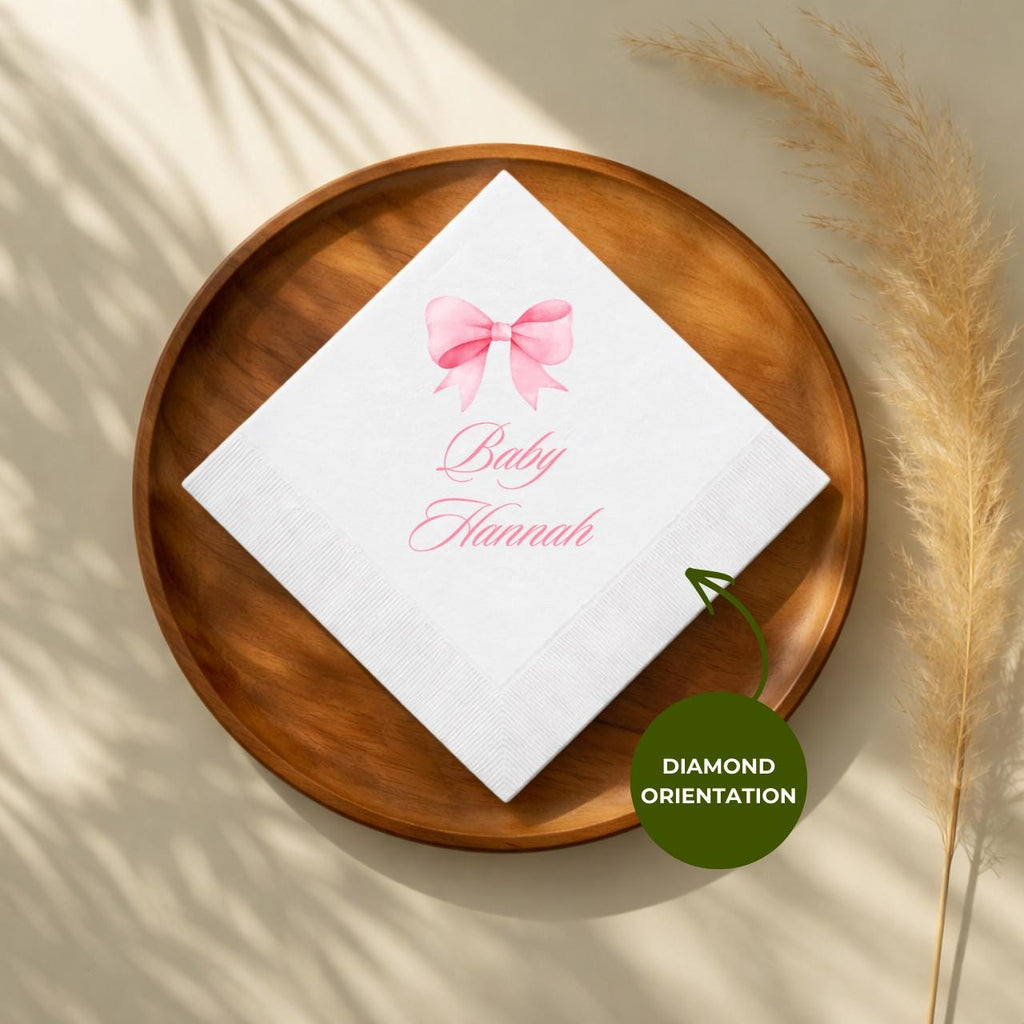 Baby Bow | Baby Shower Napkins