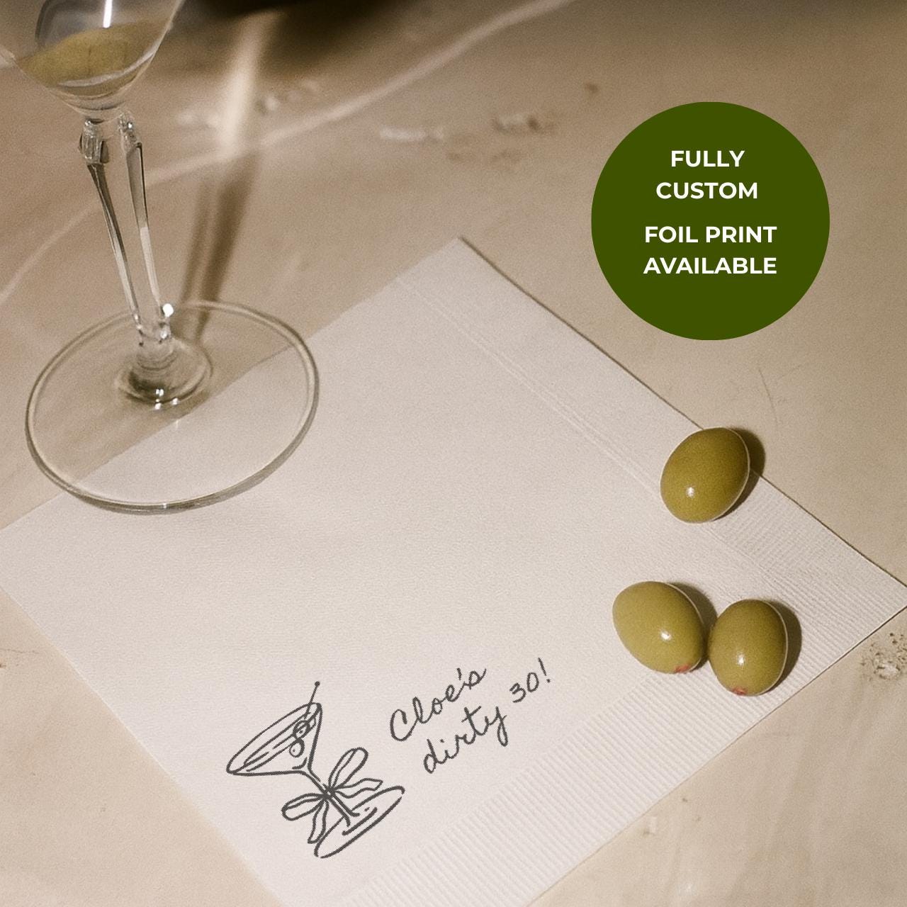 Dirty Thirty | Personalized 30th Birthday Napkins