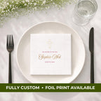The Baptism of Our Girl | Name & Date | Personalized Baptism Napkins