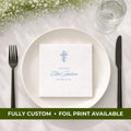 Ornate Cross | Name & Date | Personalized Baptism Napkins