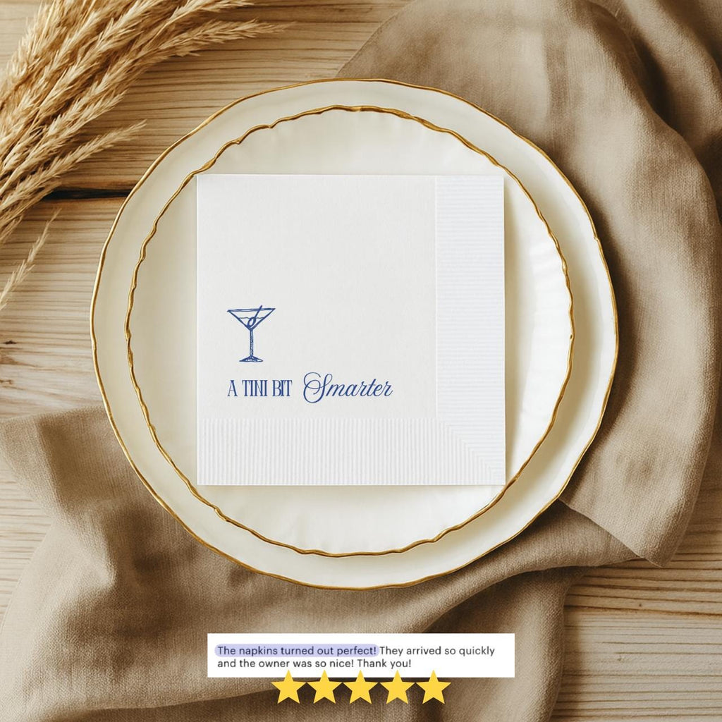 A Tini Bit Smarter | Personalized Graduation Napkins