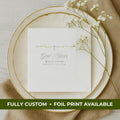God Bless Greenery | Name & Date | Personalized Baptism Napkins
