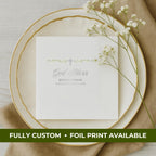 God Bless Greenery | Name & Date | Personalized Baptism Napkins
