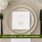 Floral Cross | Baptism Napkins