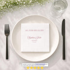 All For His Glory | Name & Date | Personalized Baptism Napkins