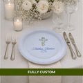 Blue Floral Cross | Name & Date | Personalized Baptism Plates