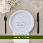 Dove | Name & Date | Personalized Baptism Plates