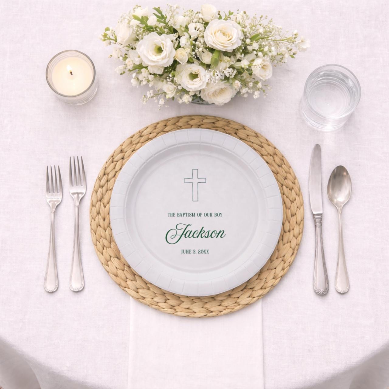 The Baptism of Our Girl | Name & Date | Personalized Baptism Plates