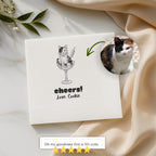 Cat in a Glass Drinks on Me | Custom Cat Wedding Napkins