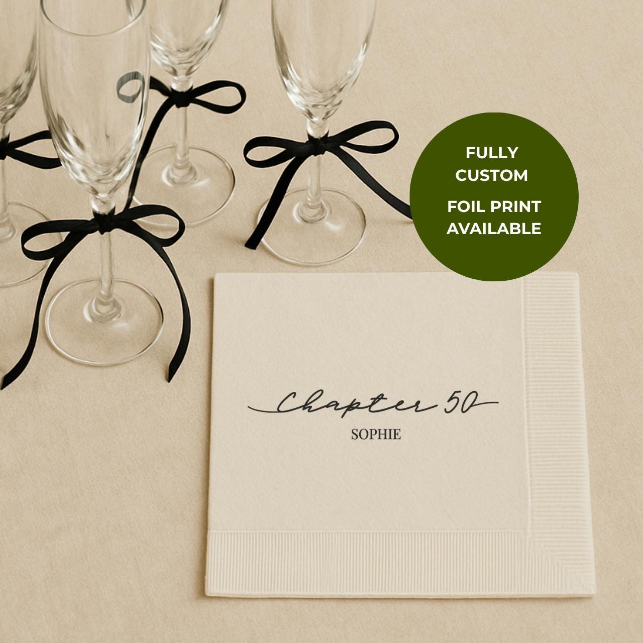 Chapter 50 | Personalized 50th Birthday Napkins