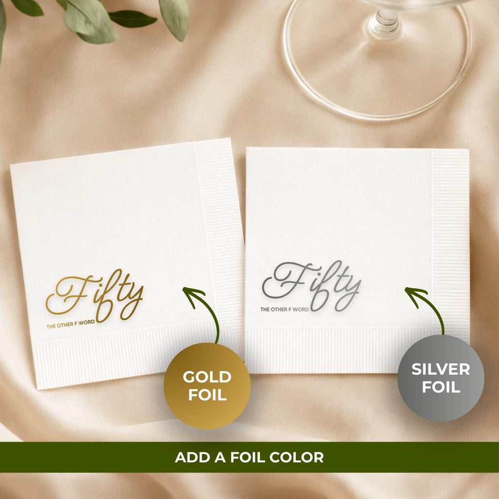 Fifty, the Other F Word | 50th Birthday Napkins