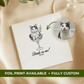 Cat in a Glass Drinks on Me | Custom Cat Wedding Napkins