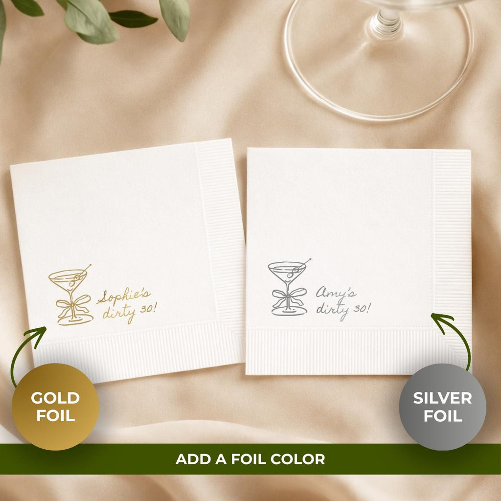 Dirty Thirty | Personalized 30th Birthday Napkins
