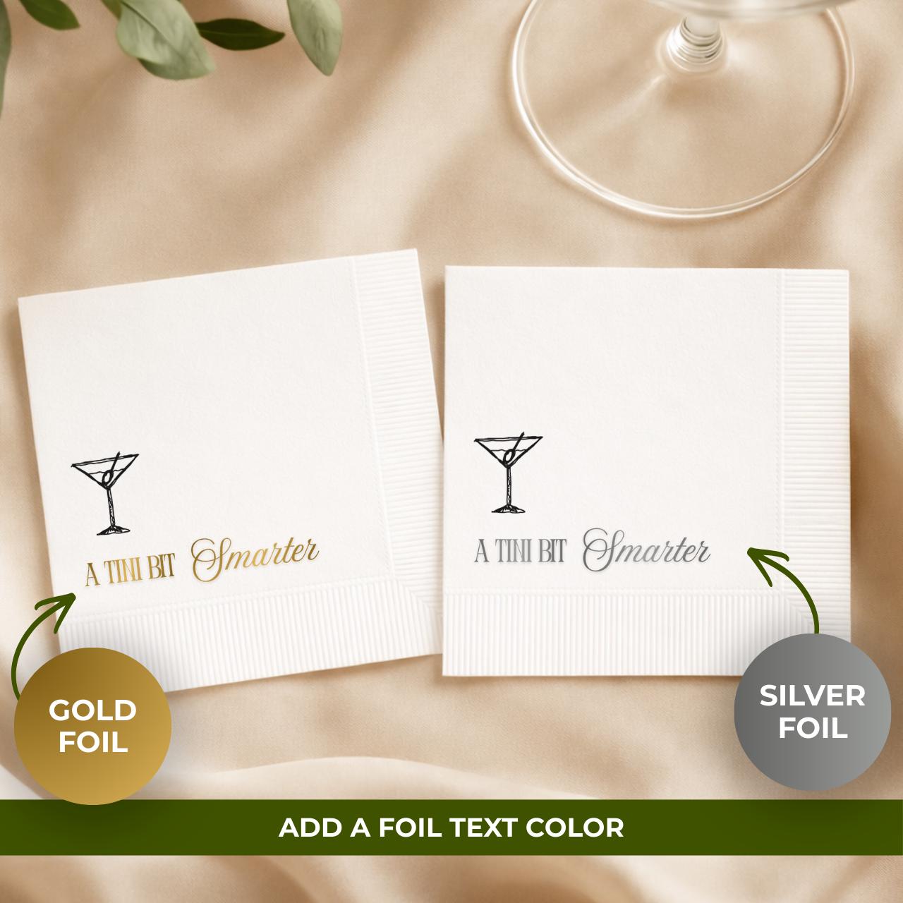 A Tini Bit Smarter | Personalized Graduation Napkins