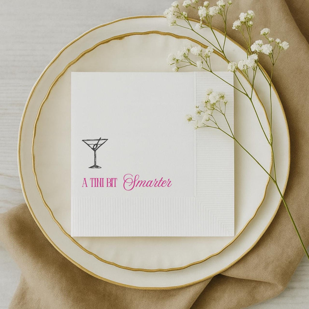 A Tini Bit Smarter | Personalized Graduation Napkins