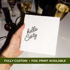 Hello Sixty | Personalized 60th Birthday Napkins