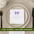 Satin Bow | Name & Date | Personalized Baptism Napkins