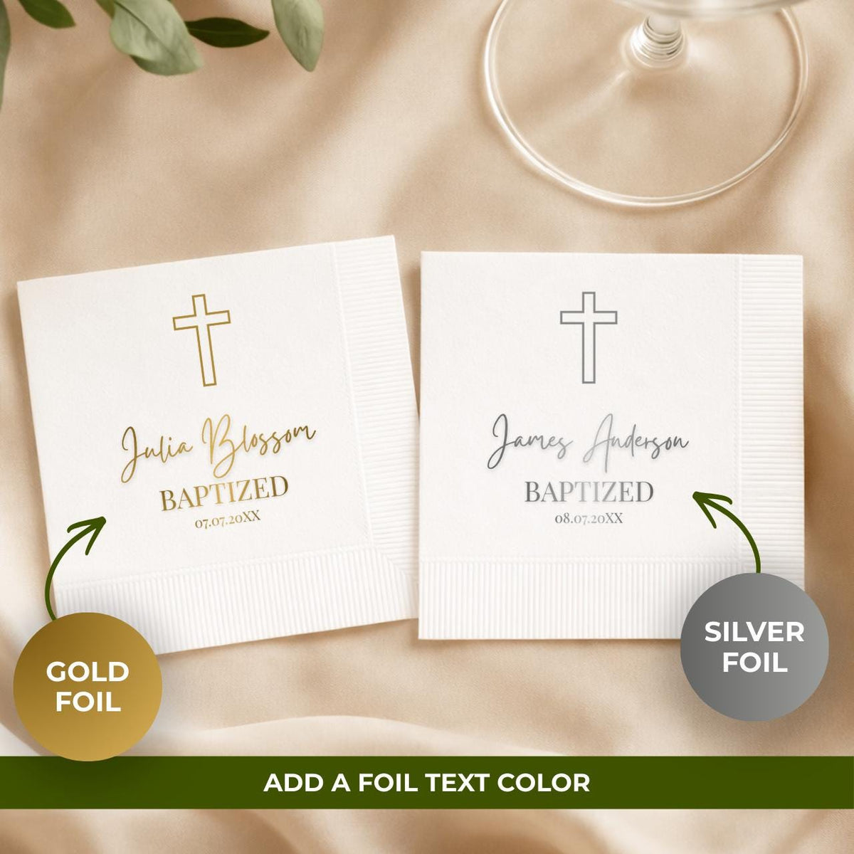 Their name, the date, your design